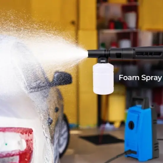 Ironmax Electric Pressure Washer with Wheels 5 Quick Connect Nozzles Soap Bottle spray gun image {1}