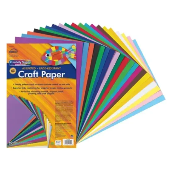 Creativity Street&reg; Craft Paper, 20 Assorted Colors, 12" x 18", 60 Sheets image {4}