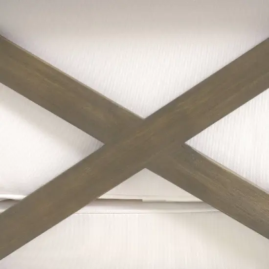 2pc Brava Outdoor Acacia Wood Left Arm Loveseat & Coffee Table with Cushion Gray/White - Christopher Knight Home image {3}