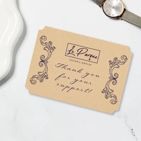 Avery Kraft Brown Invitation Cards, 5" x 7" Rectangle Scalloped Edge image {3}