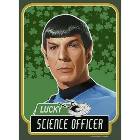 Junior's Star Trek: The Original Series St. Patrick's Day Spock Lucky Science Officer Festival Muscle Tee image {1}