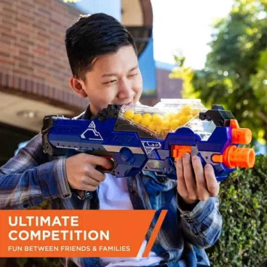 Best Choice Products Kids Motorized Soft Foam Ball Thrower, Electric Toy Pretend Battle Set for Children, Family w/ Automatic Hopper Feeder, 20 Balls image {5}