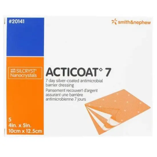 Smith & Nephew 20141 Acticoat 7 Day 4 in. x 5 in. (Each) image {1}