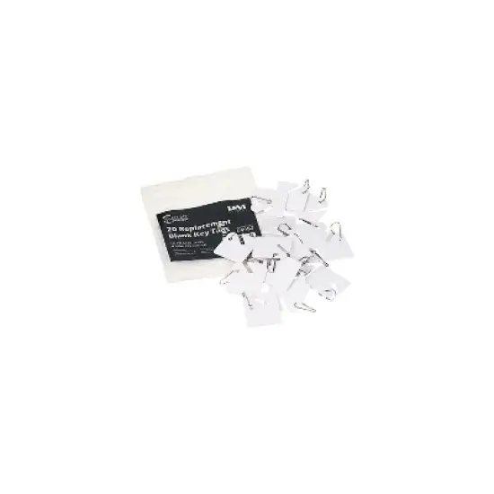 Securit Replacement Slotted Key Cabinet Tags 1 5/8 x 1 1/2 White 20/Pack 04983 image {3}