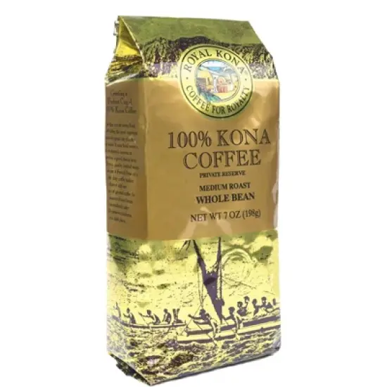 Royal Kona 100% Kona Medium Roast Whole Bean Coffee - 7oz image {3}