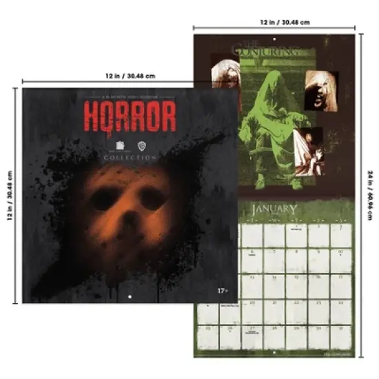 Trends International 2026 Horror Collection 12"x12" Wall Calendar image {6}