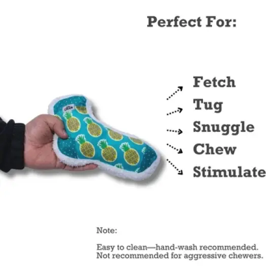 American Pet Supplies Squeaking Pineapple Plush Sock Dog Toy &ndash; Whimsical Design, Soft & Durable for Fun, Engaging, and Interactive Playtime with Dogs image {5}