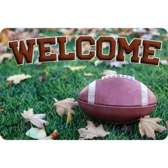 Ashley Productions&reg; The Original Fun Mat&trade;, Welcome Mat, 15.5" x 23.5", Football Welcome image {1}