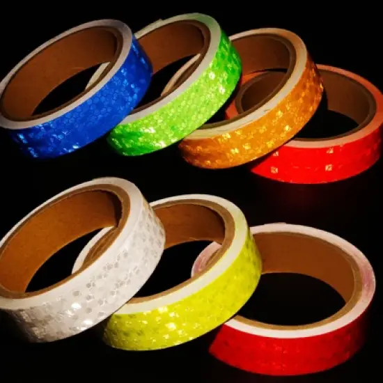 Unique Bargains High Visibility Adhesive Warning Safety Reflective Tape image {3}