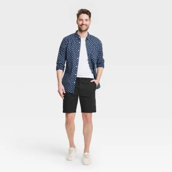 Men's Regular Fit 9" Tech Chino Shorts - Goodfellow & Co&trade; image {2}