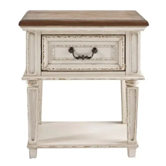 Realyn One Drawer Nightstand Chipped - Signature Design by Ashley image {4}