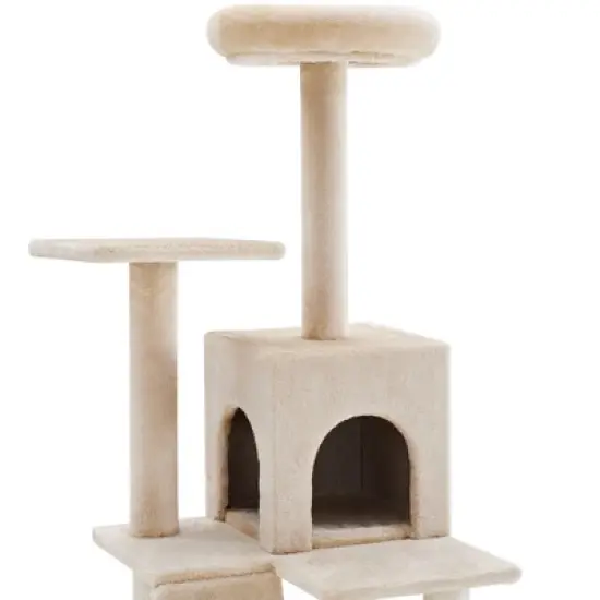 Sam's Pets Decker 51 Inch Cream Cat Tree image {4}
