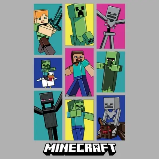 Boy's Minecraft Boxed Mobs T-Shirt image {1}