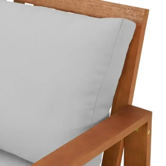 Grafton 3pc Eucalyptus Wood Outdoor Set - Natural - Alaterre Furniture image {7}