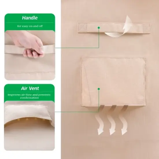F&J Outdoors Premium Waterproof Outdoor Patio Rectangular Table Cover - Beige image {5}