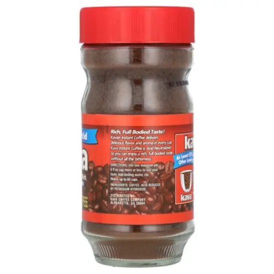 Kava Coffee Instant Coffee, Reduced Acid, 4 oz (113 g) image {1}