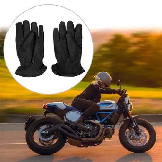 Unique Bargains Motorcycle Full Finger Gloves Outdoor 1 Pair image {1}