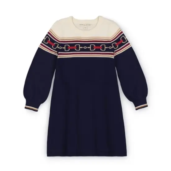 Hope & Henry Girls' Organic Cotton Bubble Sleeve Sweater Dress, Infant image {5}