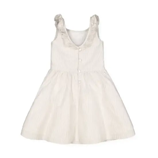 Hope & Henry Girl's Organic Cotton Ruffle Collar Low Back Dress, Infant image {3}