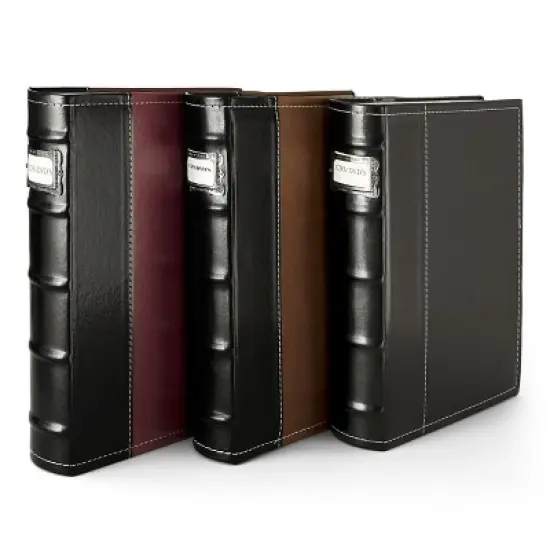 Bellagio-Italia CD/DVD Storage Binder - Burgundy, Black, & Brown - Leather - 144-Disc Capacity - 3 Pack image {7}