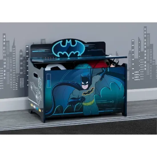 Delta Children Batman Deluxe Toy Box - Greenguard Gold Certified image {1}