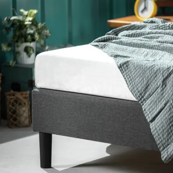 King Curtis Platform Bed Frame Charcoal Heather - Zinus image {6}