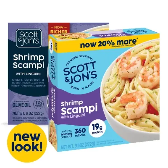 Scott & Jon's Shrimp Scampi Pasta Bowl Frozen Meal - 9.6oz image {4}