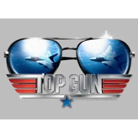 Girl's Top Gun Aviator Sunglasses Logo T-Shirt image {1}
