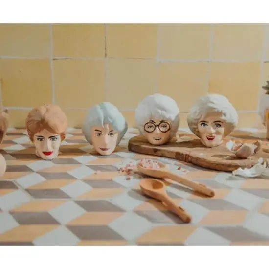 Silver Buffalo The Golden Girls Rose and Blanche Ceramic Salt and Pepper Shakers | Set of 2 image {8}