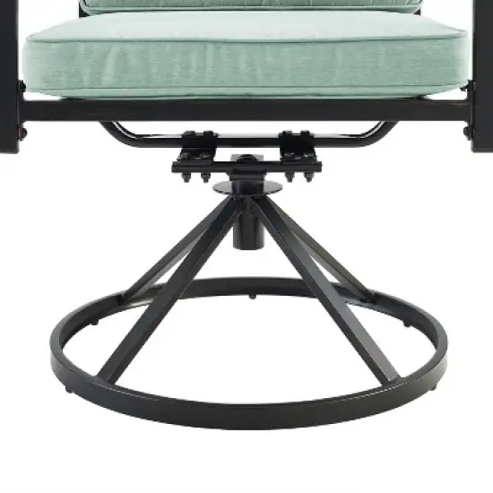 3pc Kaplan Outdoor Steel Bistro Set Mist/Bronze - Crosley image {10}