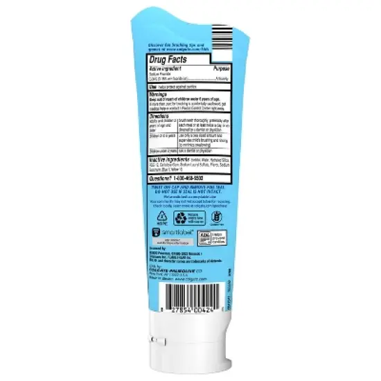 Colgate Kids' Pokemon Cavity Protection Toothpaste with Fluoride - Mild Bubble Fruit Flavor - 4.6oz image {1}