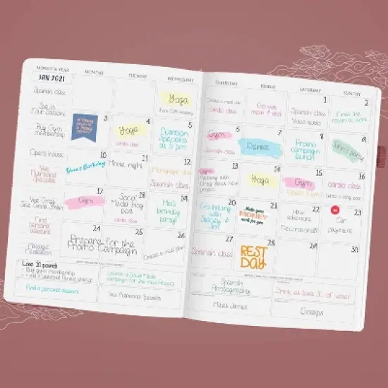 Undated PRO Schedule Planner Weekly/Monthly 8.5"x11" Rose Gold - Legend Planner image {3}
