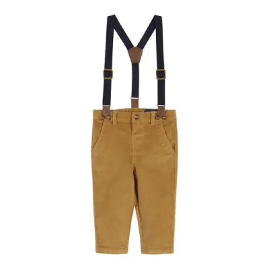 Andy & Evan  Infant  Boys Red Plaid Flannel Buttondown w/Suspenders Set image {3}