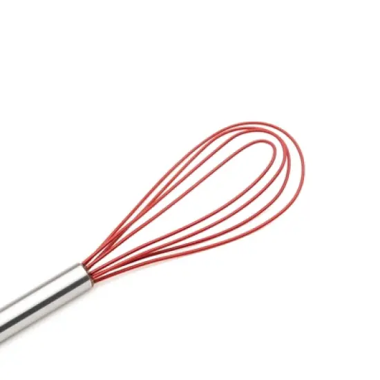 Cuisipro 10 Inch Silicone Flat Whisk, Red image {3}