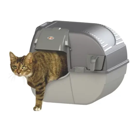 Omega Paw Elite Roll 'N Clean Self Cleaning Litter Box with Integrated Litter Step and Unique Sifting Grill image {1}