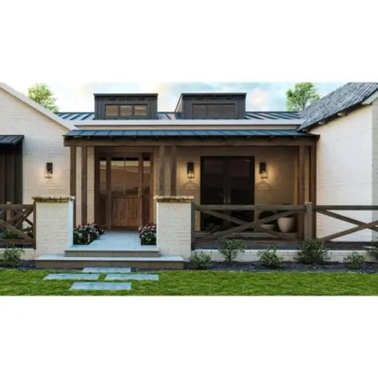 Urban Ambiance Luxury Farmhouse Outdoor Wall Sconce 12.75''H x 6.125''W,  Midnight Black Finish,  Henderson Collection, UHP1300 image {1}