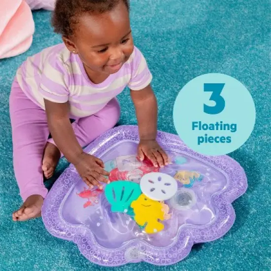 Bright Starts The Little Mermaid Sea Treasure Tummy Time Water Playmat image {2}