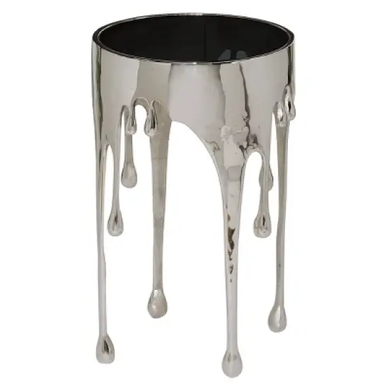 Contemporary Aluminum Melting Accent Table - Olivia & May image {36}