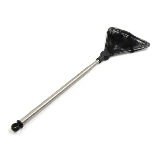 Unique Bargains Stainless Steel Telescopic Handle Aquarium Fishbowl Shrimp Fish Landing Skimmer Net 1 Pc image {1}
