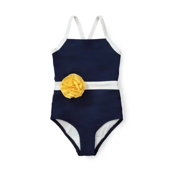 Hope & Henry Girls' One-Piece Swimsuit with Rosette, Toddler image {4}