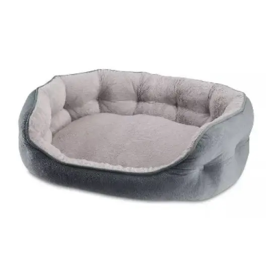 Canine Creations Cozy High Back Side Dog Bed - Gray image {2}