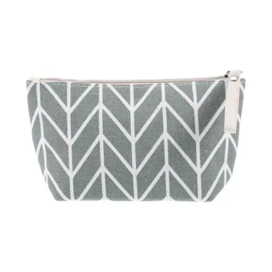 Unique Bargains Women's Durable Small Cosmetic Bag Gray 1 Pc image {3}