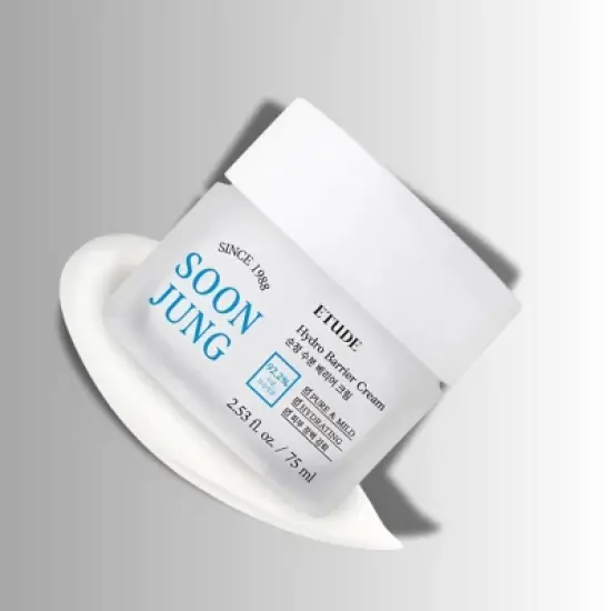 ETUDE - Soon Jung Hydro Barrier Cream | Non-Comedogenic, Hypoallergenic & Fragrance Free Moisturizer for Face - (2.54 oz) image {1}