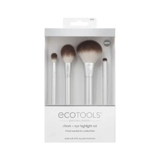 EcoTools Precious Metals Cheek and Eye Highlight Brush Set - 4pc image {1}