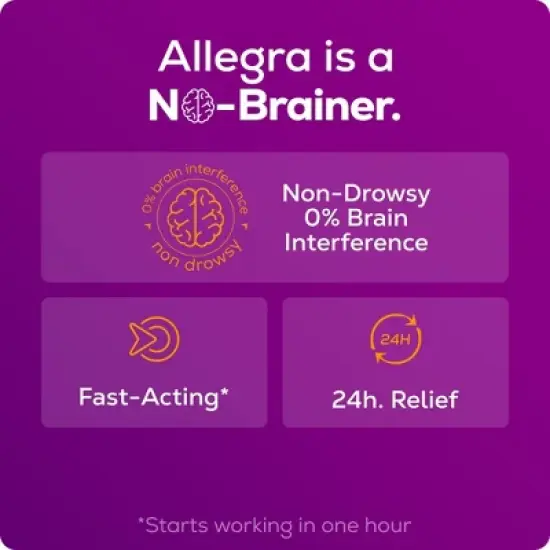 Allegra 24 Hour Allergy Relief Medicine Tablets - Fexofenadine Hydrochloride - 5ct image {4}
