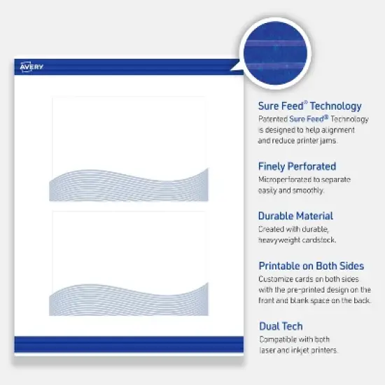 Avery Square Business Cards, Floral Design, 2" x 2", 120 Total image {2}