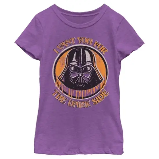 Girl's Star Wars Halloween Vant You Vader T-Shirt image {3}