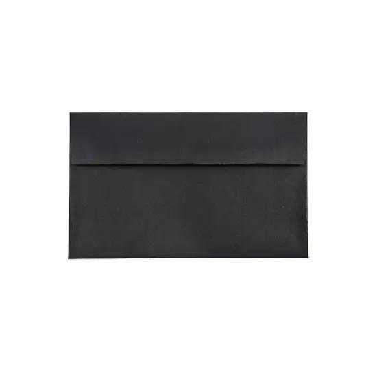 JAM Paper A9 Invitation Envelopes 5.75 x 8.75 Black Linen 900906807 image {4}