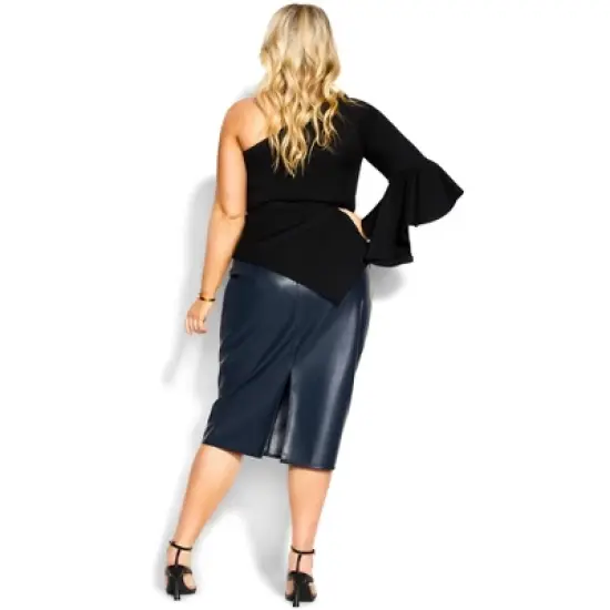 Women's Plus Size Audrey Top - black | CITY CHIC image {1}