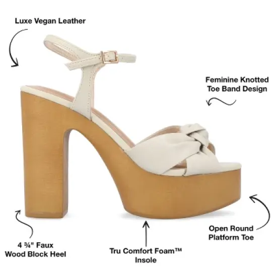 Journee Collection Womens Lorrica Tru Comfort Foam High Heel Open Toe Sandals image {7}